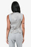 Burberry Grey Wool Tailored Vest Size 4