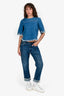 Christian Dior Medium Wash Blue Denim Tapered Cuffed Jeans Size 4