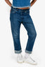 Christian Dior Medium Wash Blue Denim Tapered Cuffed Jeans Size 4