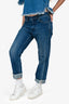 Christian Dior Medium Wash Blue Denim Tapered Cuffed Jeans Size 4