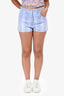Pre-Loved Chanel™ Blue Striped Denim Shorts Size 40