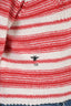 Christian Dior Red/White Striped Cashmere Knit Sweater Size 4