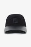Fendi Black Leather/Fabric FF Visor Baseball Hat