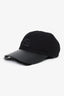 Fendi Black Leather/Fabric FF Visor Baseball Hat