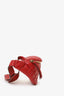 Versace Red Leather Quilted Belt Bag