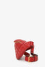 Versace Red Leather Quilted Belt Bag
