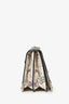 Prada White Leather Glace Rabbit Print Crossbody Bag