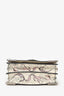 Prada White Leather Glace Rabbit Print Crossbody Bag