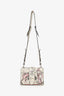 Prada White Leather Glace Rabbit Print Crossbody Bag