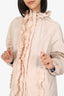Moncler Genius x Simone Rocha Pink Ruffle Trim Hooded Jacket Size 0