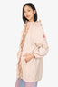 Moncler Genius x Simone Rocha Pink Ruffle Trim Hooded Jacket Size 0
