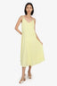 Vince Yellow Sleeveless Midi Dress With Slip Size S