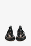 Alexander McQueen Black Leather Braided Sandals Size 36