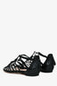 Alexander McQueen Black Leather Braided Sandals Size 36