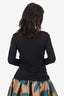 Gucci Black Silk Twisted Crystal Brooch Detail Long Sleeve Top Estimated Size S