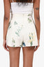 Alemais Cream Floral Printed Shorts Size 8
