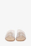 Cult Gaia Beige Leather/PVC Slides Size 41