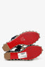 Christian Louboutin Blue Denim Studded Espadrilles Sandals Size 38