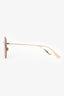 Christian Dior Rose Gold Aviator 'Diorbydior' Sunglasses with Cannage Trim