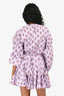 Rhode Purple 'Ella' Floral Belted Mini Dress Size XS