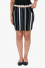 3.1 Phillip Lim Black/Multicolour Striped Knit Mini Skirt Size S