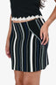 3.1 Phillip Lim Black/Multicolour Striped Knit Mini Skirt Size S