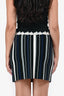 3.1 Phillip Lim Black/Multicolour Striped Knit Mini Skirt Size S