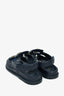Pre-Loved Chanel™ Navy Leather Chain CC Sandals Size 37