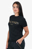 Balmain Black/Gold Logo T-Shirt Size S Mens