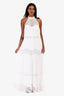 Tularosa White Eyelet Tiered Maxi Dress Size XS