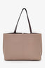 Valentino Taupe/Brown Leather Fillme Shopping Tote