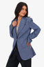 Judith & Charles Linen Blue Single Breasted Blazer Size 6