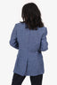 Judith & Charles Linen Blue Single Breasted Blazer Size 6