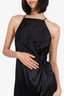 T by Alexander Wang Black Satin Ruched Strappy Dress Size 2