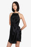 T by Alexander Wang Black Satin Ruched Strappy Dress Size 2