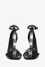 Versace Black Leather Studded Sandals Size 40