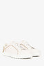 Salvatore Ferragamo White Leather Logo Printed Sneakers Size 11