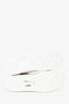 Salvatore Ferragamo White Leather Logo Printed Sneakers Size 11