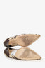 Miu Miu Cream/Brown Leather Pointed Heels Size 38.5