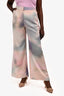 Ba&sh Purple/Blue Tie Die Print Wide Leg Pants Size 42