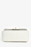 Pre-Loved Chanel™ 2014 Black/White Lambskin Medium Graphic Mini Square Flap Bag