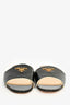 Prada Black Patent Logo Sandals Size 40