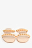 Stuart Weitzman Pink Leather Gold Studded Sandals Size 39