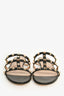 Valentino Black Leather Rockstud Cage Sandals Size 39