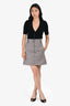 Sandro Brown Houndstooth High Waisted Mini Skirt Size 2