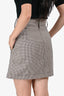 Sandro Brown Houndstooth High Waisted Mini Skirt Size 2