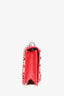 Miu Miu Red Leather Matelasse Studded Crossbody Bag