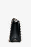 Prada Black Leather Studded Square Crossbody Bag