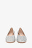 Miu Miu Silver Glittered Flats Size 35.5