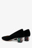 Stuart Weitzman Black Suede Leather Heels Size 6